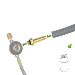Adaptador de bombona de gas de latón para hornillo de camping