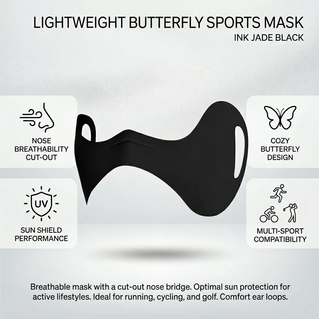 Mascarilla solar ligera transpirable con gancho oreja y orificios - imagen 4