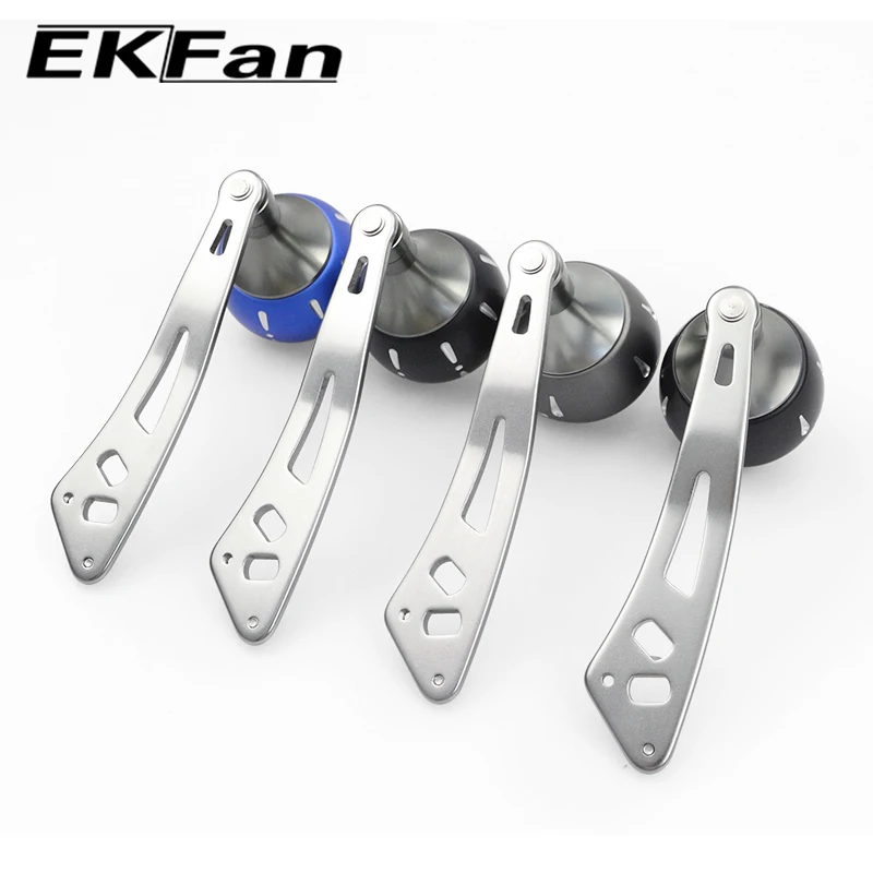 Manivela de carrete baitcasting EKFan de aluminio con doble orificio