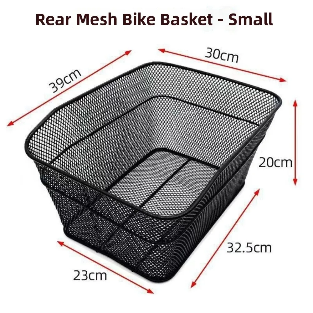 Cesta universal para bicicleta de alambre negro resistente