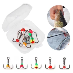 Anzuelos de acero al carbono para pesca en hielo y equilibradores
