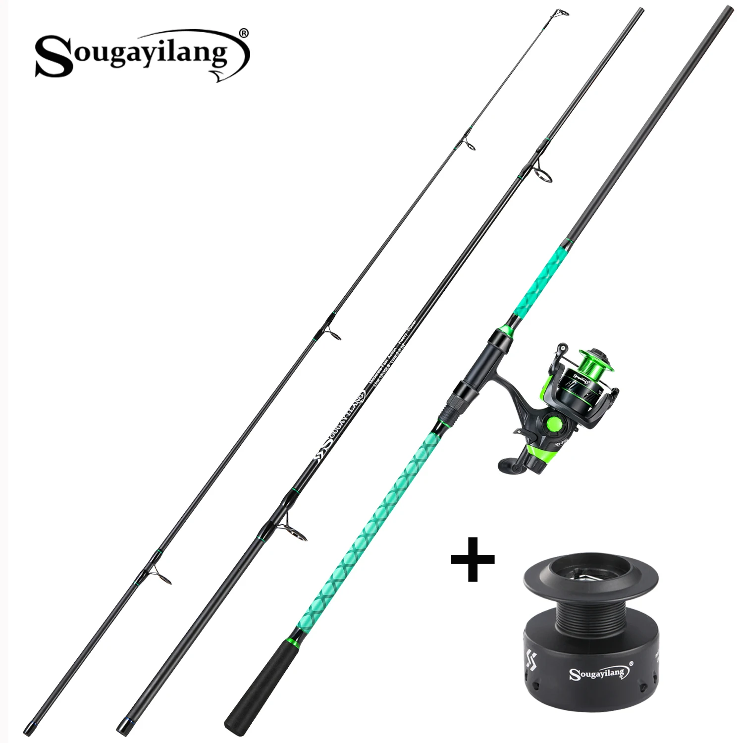 Combo de caña y carrete Sougayilang para pesca