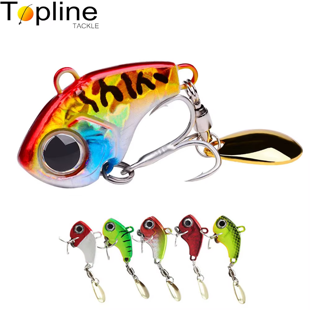 ToplineTackle Señuelo giratorio VIB de metal para lubina y trucha - imagen 5