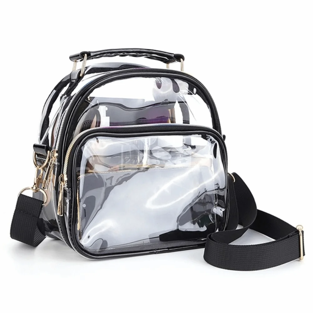 Bolso bandolera transparente impermeable PVC capacidad para estadios - imagen 4
