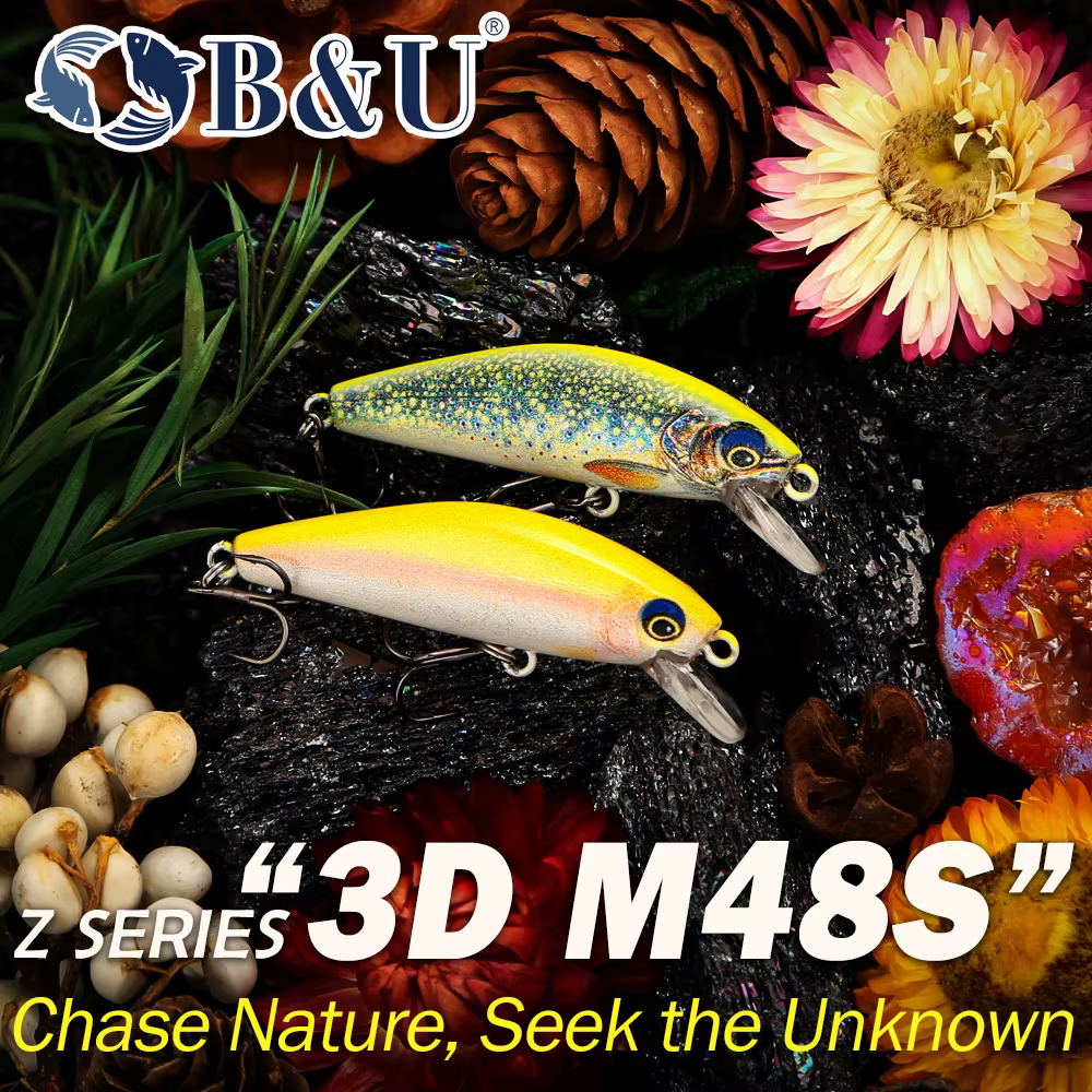 Señuelo Minnow B&U 48mm Hundimiento Rápido para Trucha - imagen 5