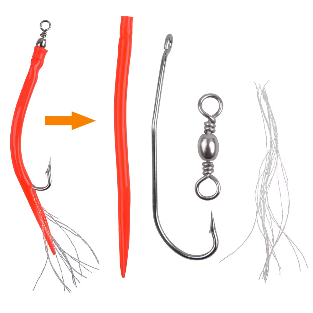 Anzuelos Jig de acero inoxidable – Vástago largo para lubina y grandes especies - imagen 4