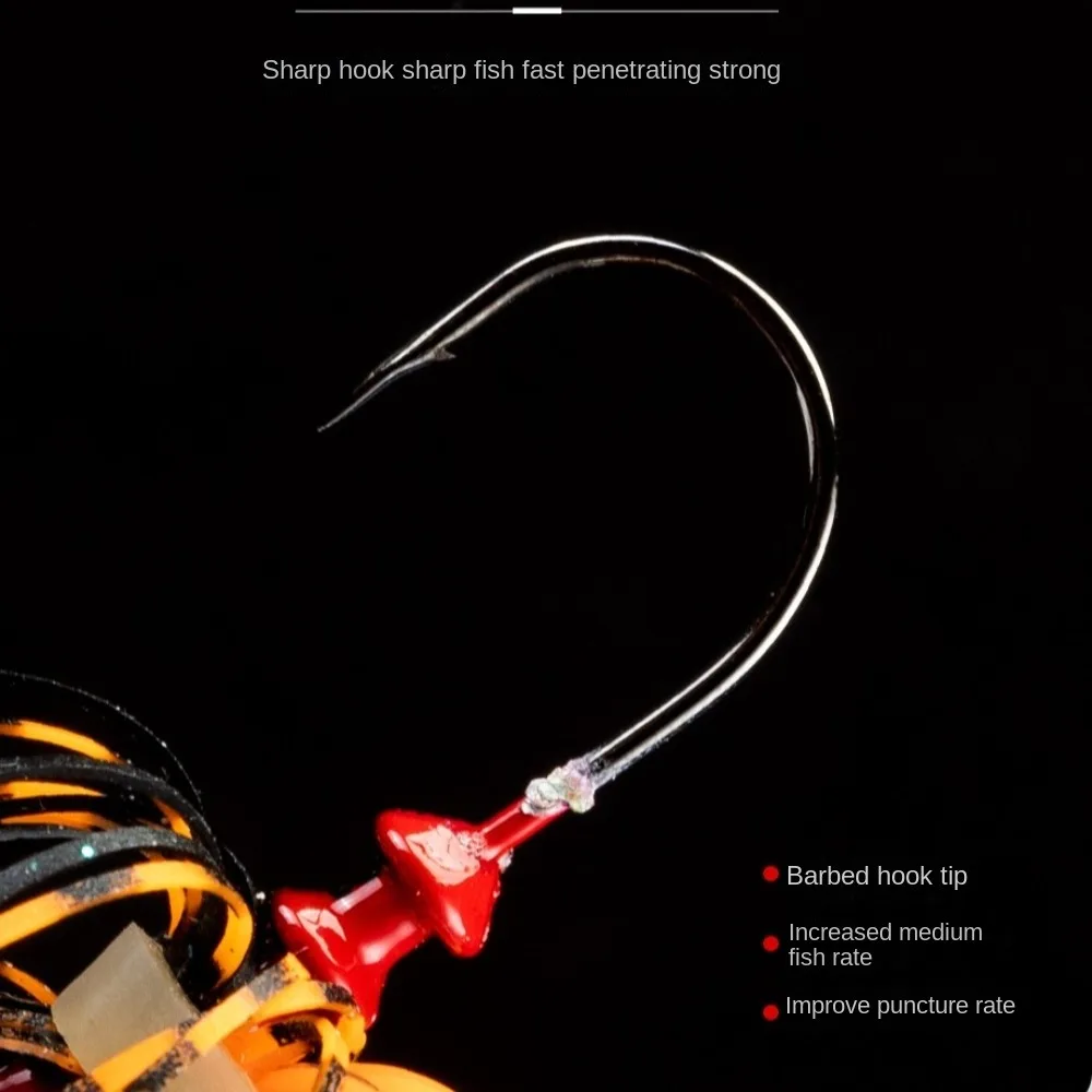 Buzzbait Walleye con falda silicona y spinner - imagen 4