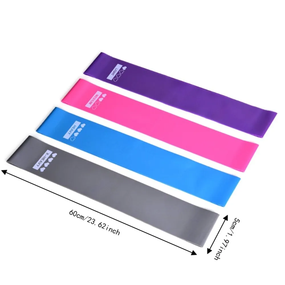 Bandas de resistencia de látex anchas planas con niveles y colores - imagen 2