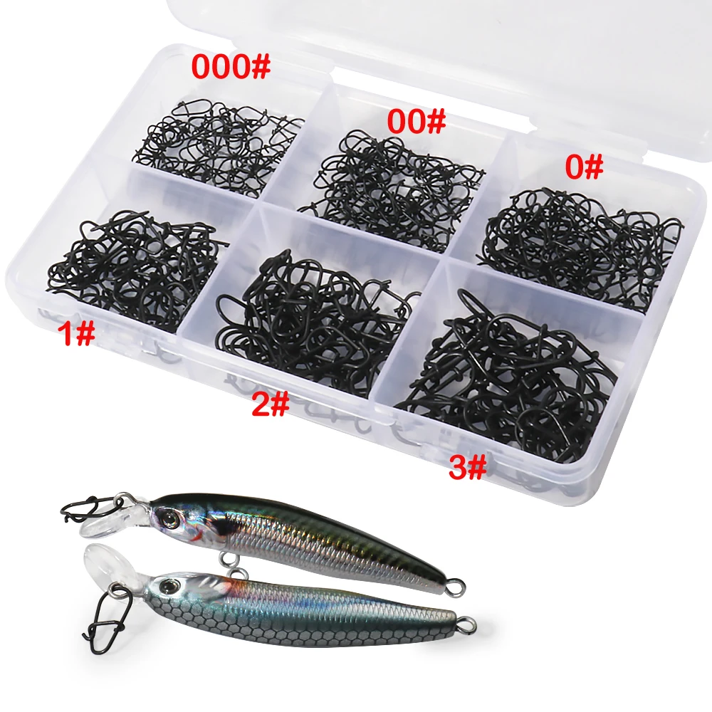 Emerillones rápidos Duo Lock inox negro giratorios para señuelos