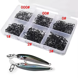 Emerillones rápidos Duo Lock inox negro giratorios para señuelos