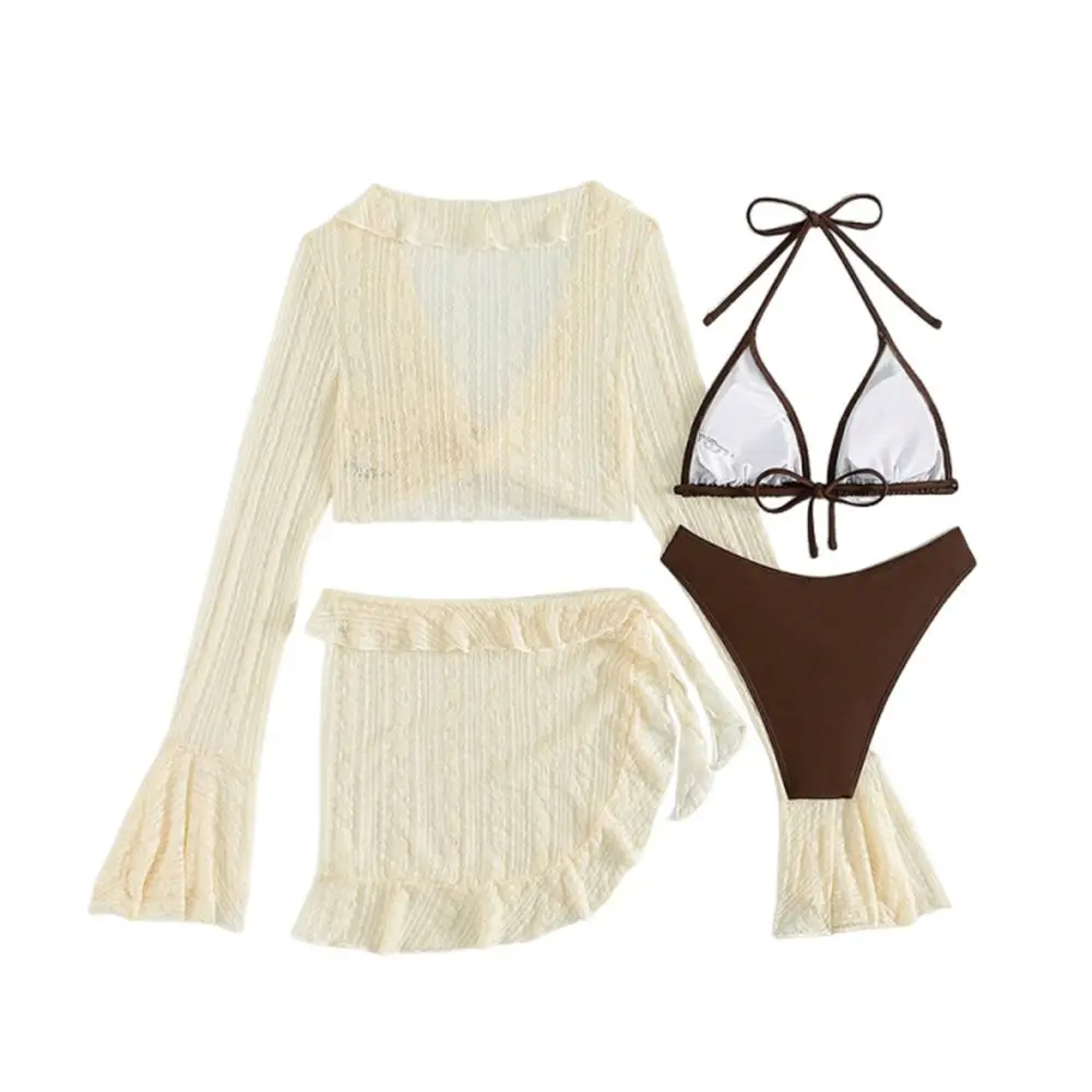 Traje de baño de manga larga casual para mujer – verano y fiesta - imagen 3