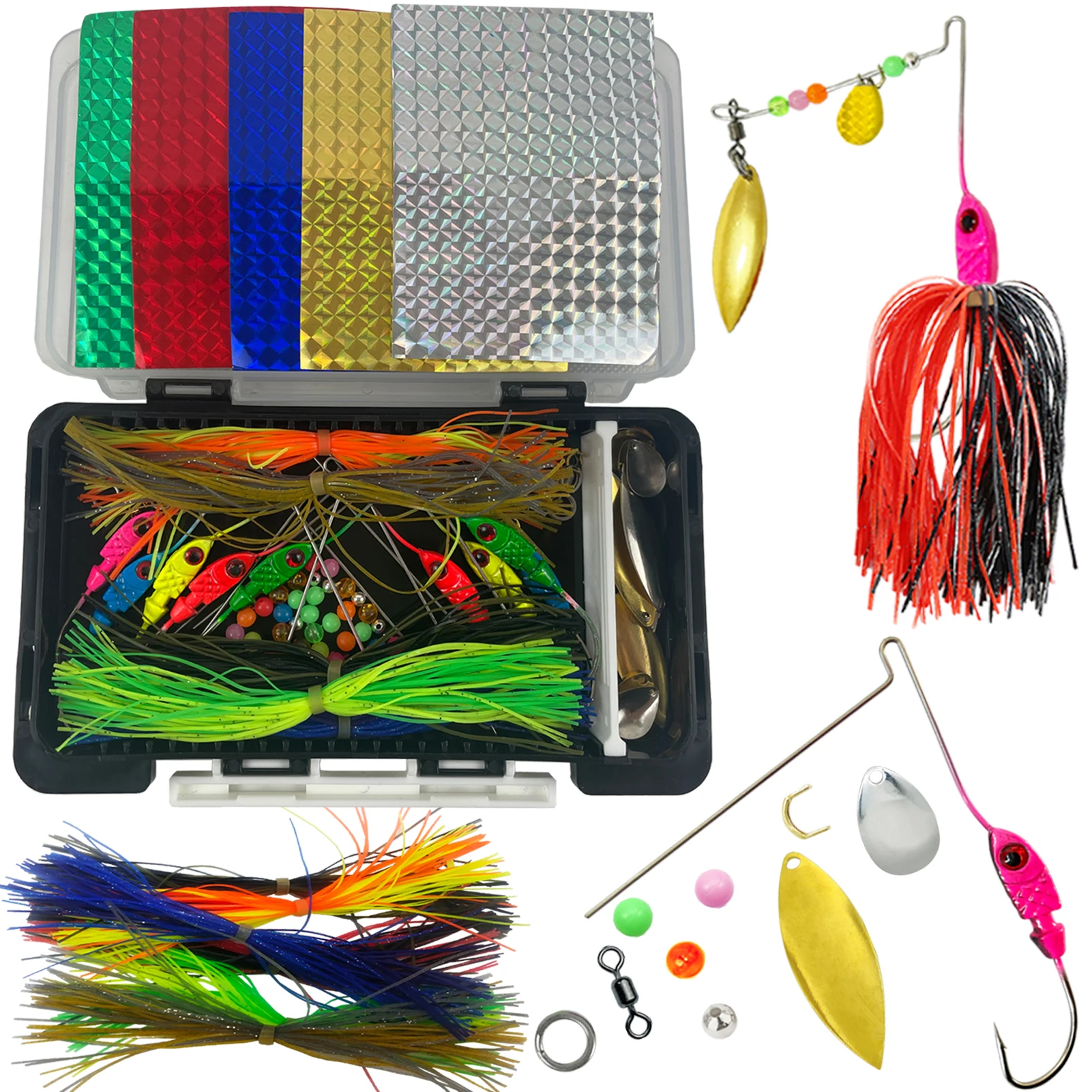 Kit de bricolaje de buzzbaits de pesca en caja