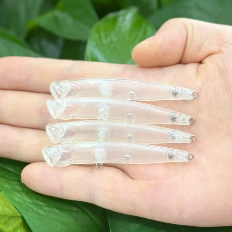 Señuelo popper transparente para pesca de superficie