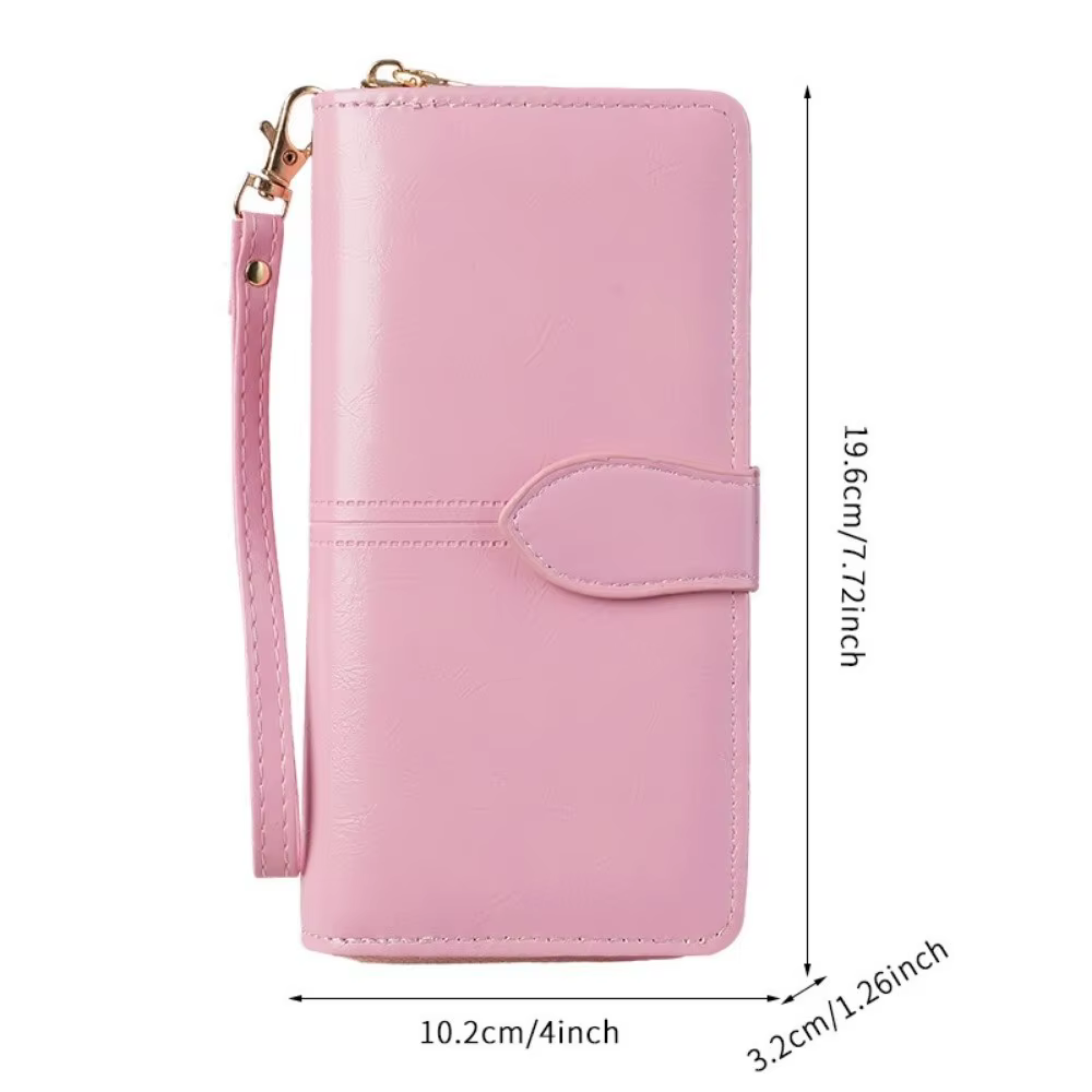 Cartera Larga de Cuero Encerado para Mujer – Gran Capacidad y Viaje - imagen 5