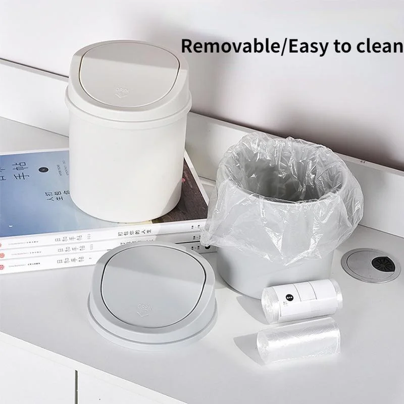 Mini cubo de basura escritorio con tapa – Para dormitorio y oficina