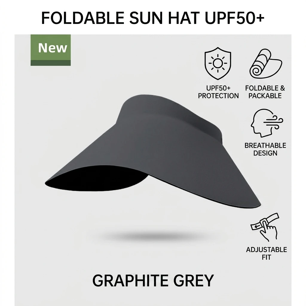 Gorra de pesca plegable de ala ancha transpirable, secado rápido - imagen 3