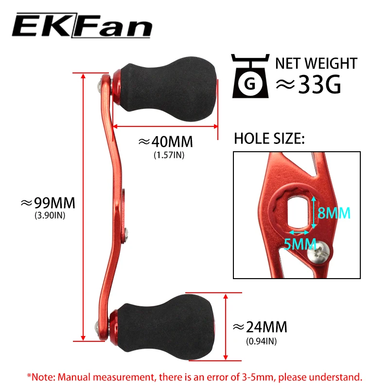EKFan Mango carrete baitcasting aluminio perillas EVA Shimano Daiwa - imagen 5