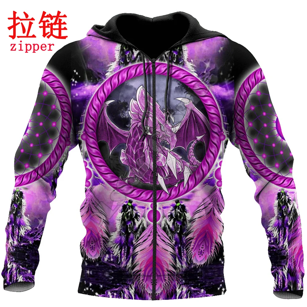 Sudadera con Cremallera Dungeons and Dragons Native Violet – Estampado 3D - imagen 4