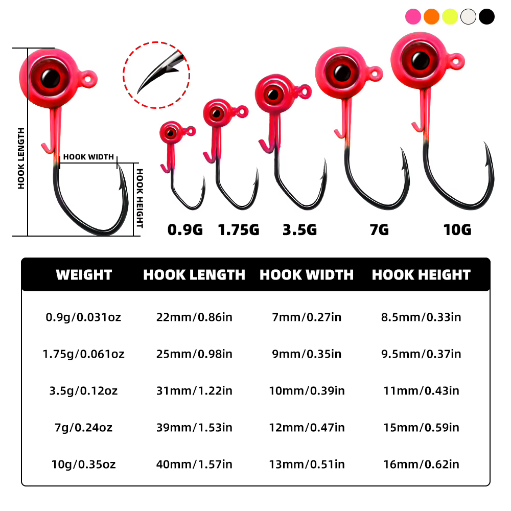 Anzuelos Jig Head ZYZHE resistentes para vinilo de agua dulce - imagen 2