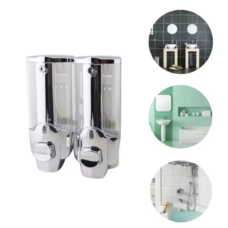 Dispensador de jabón ABS de pared para baño hogar hotel champú y gel