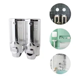 Dispensador de jabón ABS de pared para baño hogar hotel champú y gel