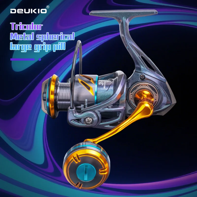 DEUKIO Carrete Jigging de Metal Colorido – Agua Salada y Dulce - imagen 5