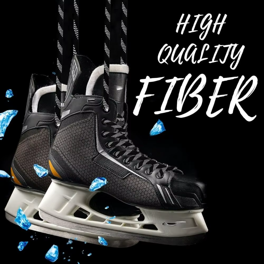 Cordones patines hockey punta encerada reforzada trenzados doble capa - imagen 3
