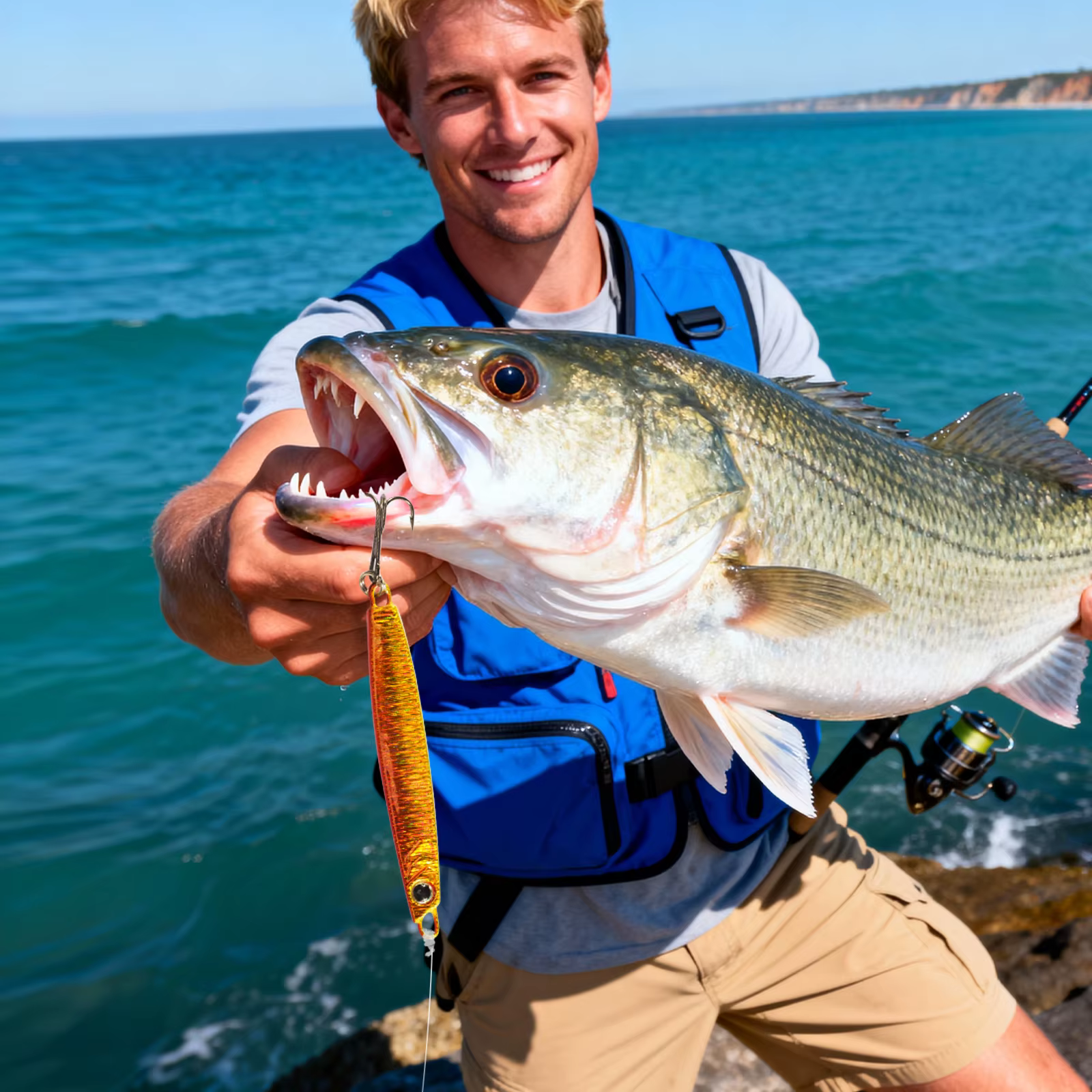 Señuelo metálico de jigging para pesca en agua salada
