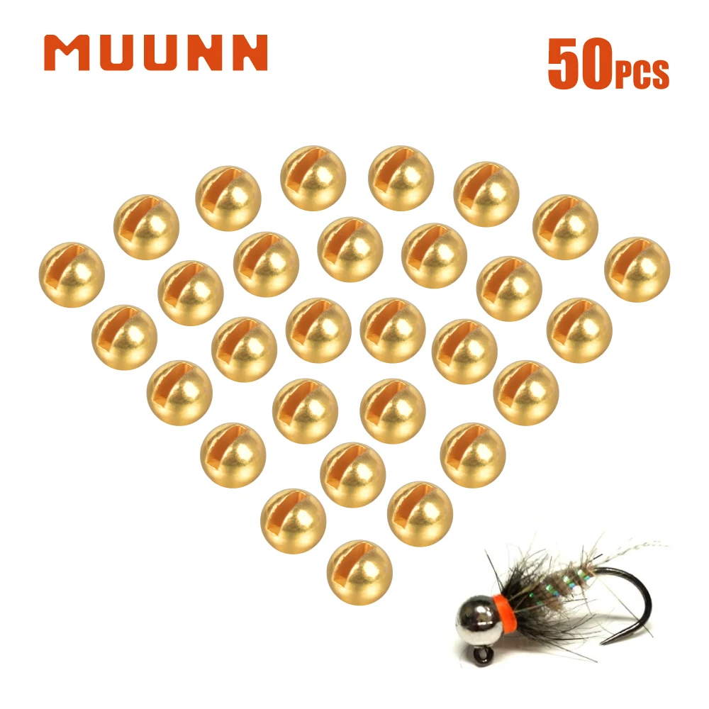 MUUNN Cuentas ranuradas de tungsteno para pesca con mosca