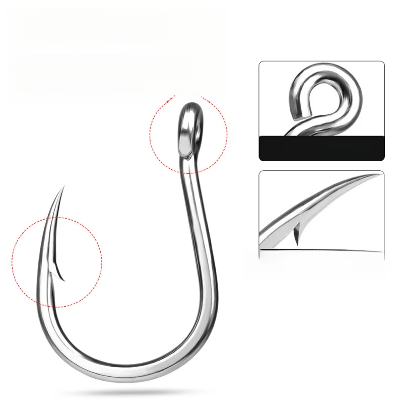 Anzuelos jig head con anilla y púas de acero alto carbono para agua salada - imagen 2