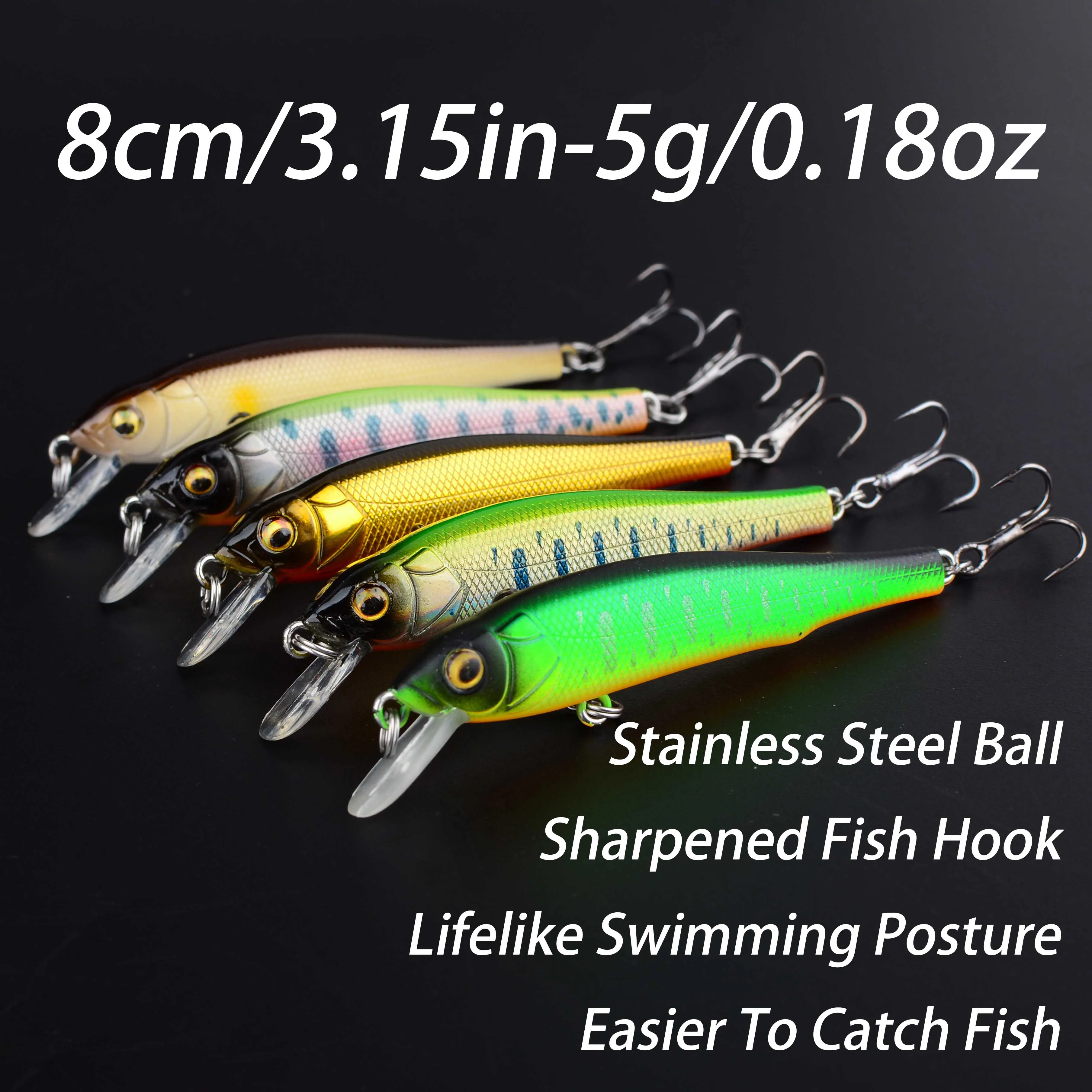 Señuelo minnow láser para lubina y lucio, wobblers crankbait duro - imagen 4