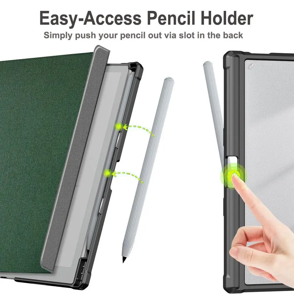 Funda libro cuero PU Onyx Boox Note X3Pro con lápiz y soporte - imagen 4