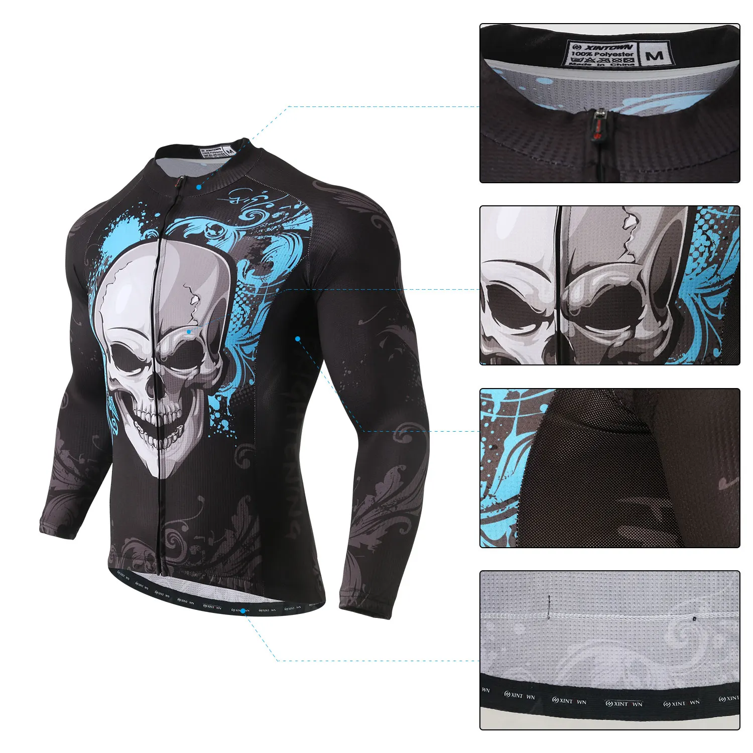 Jersey ciclismo manga larga protección solar secado rápido hombre - imagen 2