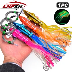 Señuelo jig metálico pulpo luminoso electrochapado doble anzuelo