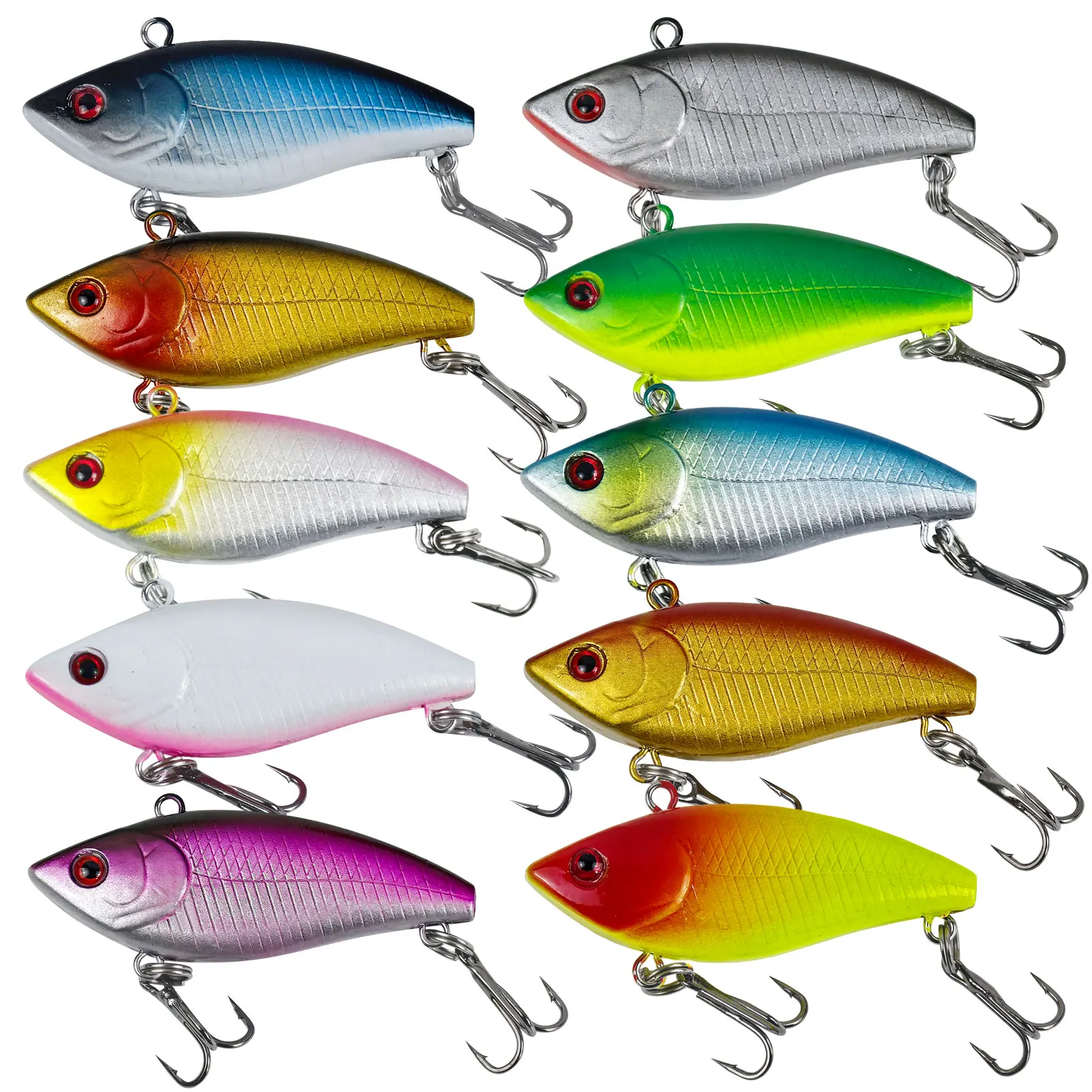 Free Fisher Señuelo VIB swimbait con anzuelo triple y ojos 3D - imagen 5