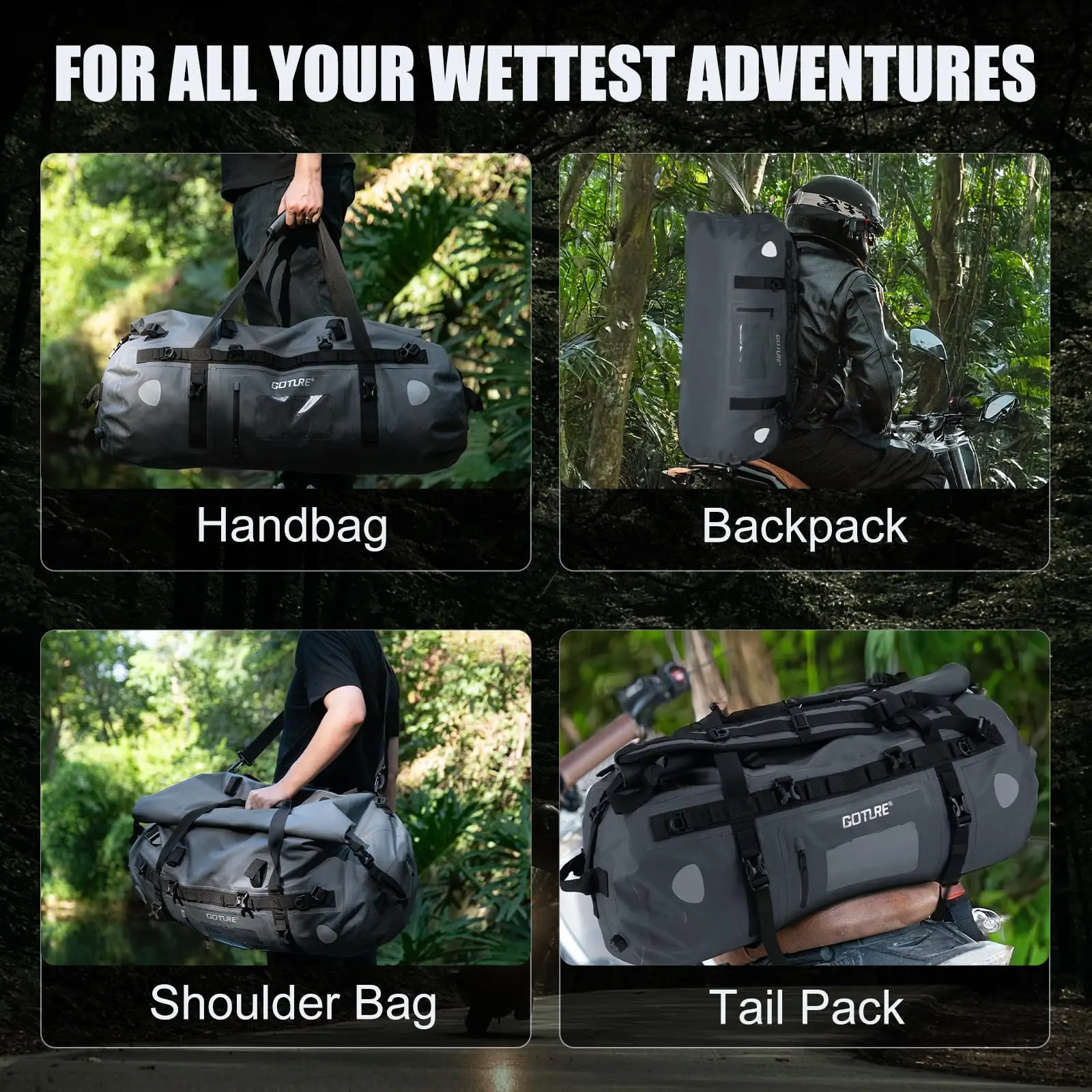 Bolsa de sillín impermeable Goture MOLLE para asiento trasero - imagen 4