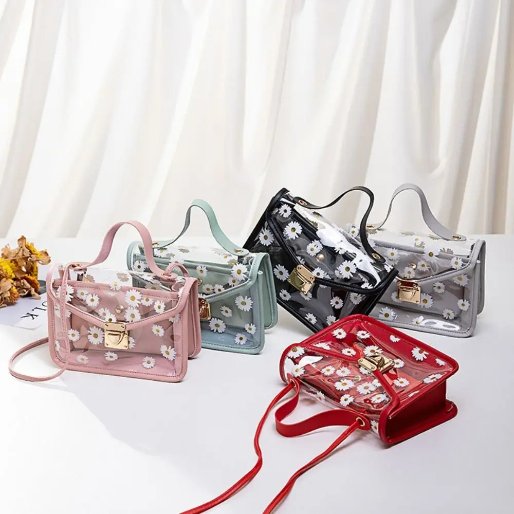 Bolso transparente con margaritas para mujer, bandolera cruzada - imagen 3