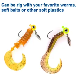 Underspin Jig Head con Spinner Blade para Crappie y Bass