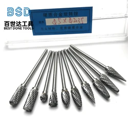 Fresas Rotatorias Carburo Tungsteno doble corte para madera y metal