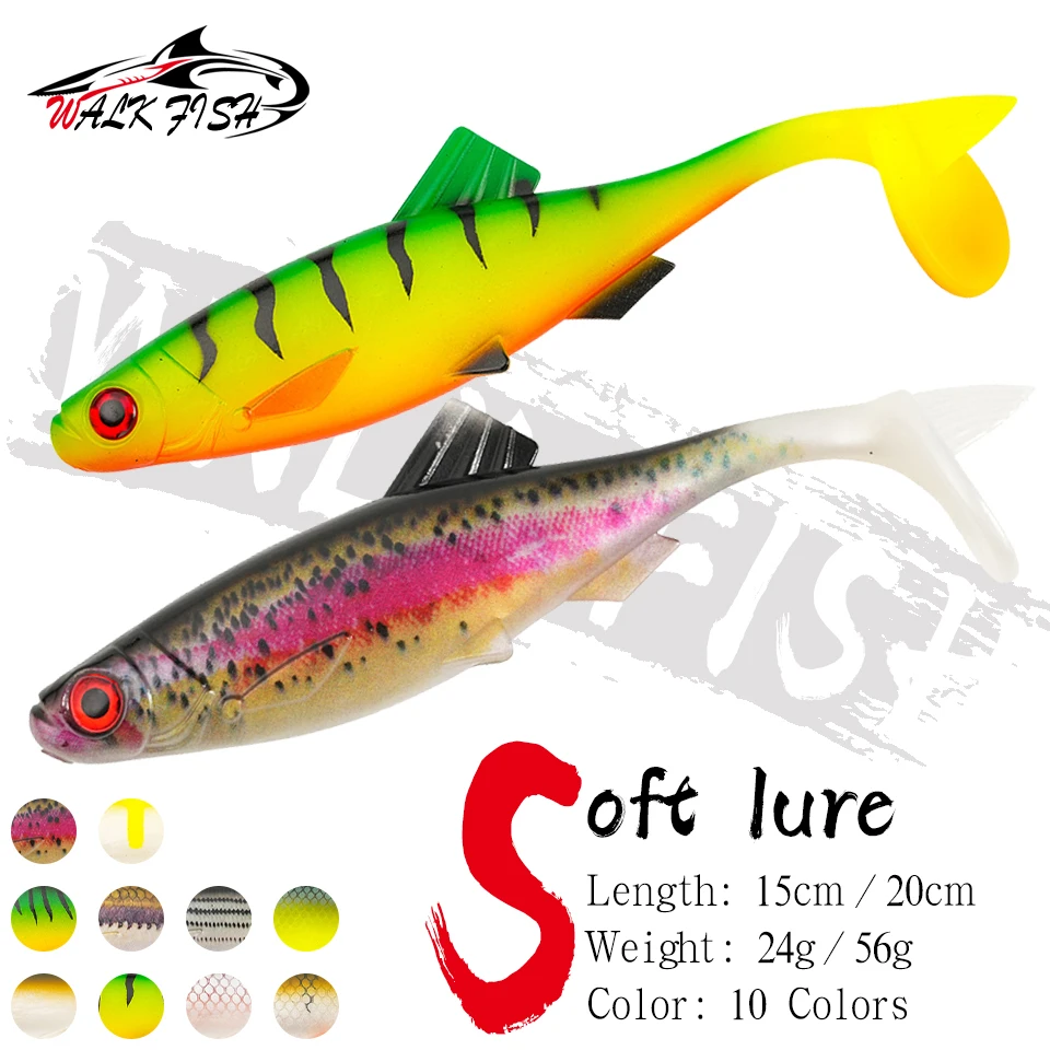 WALK FISH Señuelo blando para lucio y perca con swimbait - imagen 3