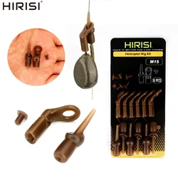 Hirisi aparejo de carpa Chod con anillos y cuentas de goma