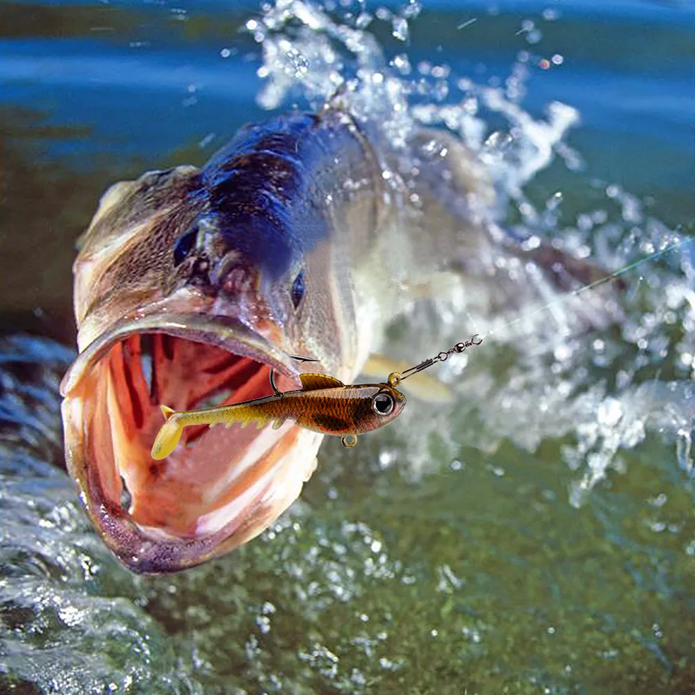 Cebo en mano del pescador