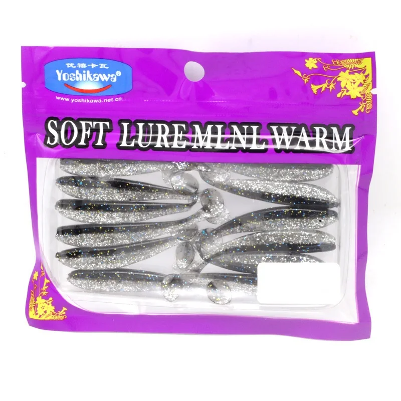 Wobblers Swimbait de silicona con cola en T para Lucio