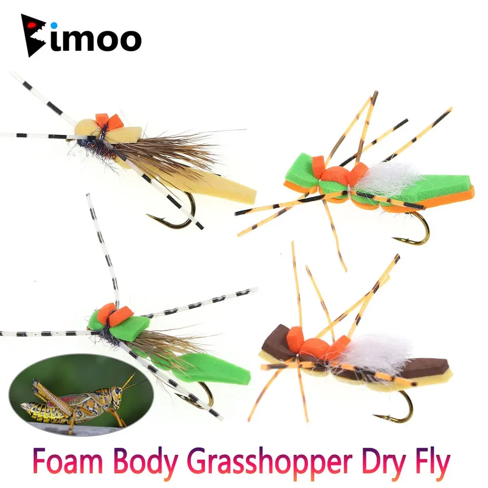 Bimoo Morrish Hopper #8 mosca seca espuma patas de goma para trucha - imagen 3