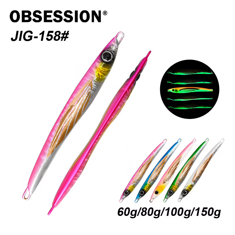 Jig Metálico OBSESSION J158 para Atún y Rey – Brillo UV Costera y Altura - imagen 5