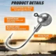 Cabezas Jig redondas de plomo con anzuelo para swimbait lubina - imagen 3