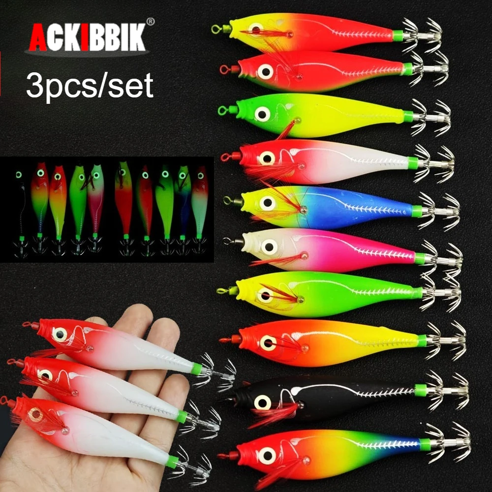 Anzuelos Brillantes Ackibbik – Señuelo Marino para Calamar y Camarones - imagen 4