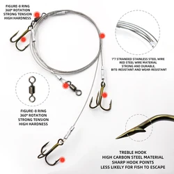 Aparejos cebo vivo triples ZYZHE – Hilos acero agua dulce y salada
