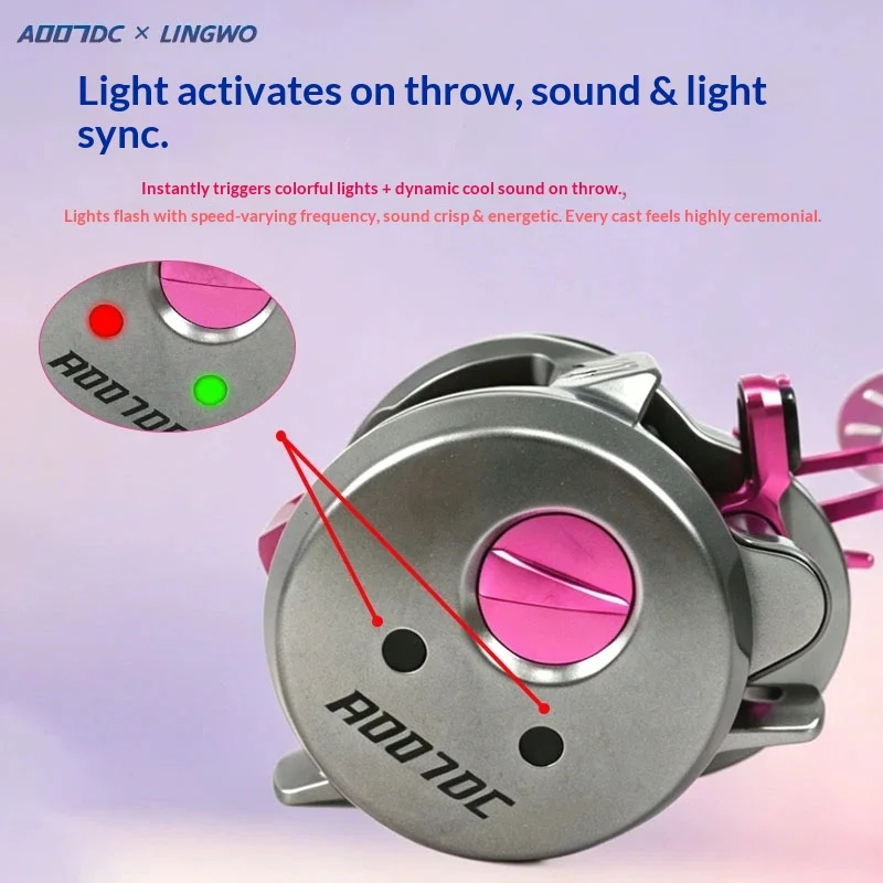 Carrete de pesca LW A007 DC con freno electrónico y rodamientos - imagen 5