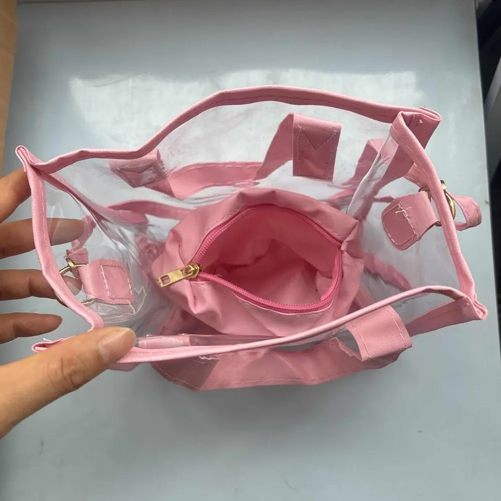 Bolso de gelatina transparente PVC para mujer bandolera cruzada - imagen 5